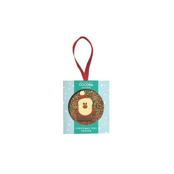 Cocoba Christmas Santa Milk Chocolate Tree Hanger 50g (12)