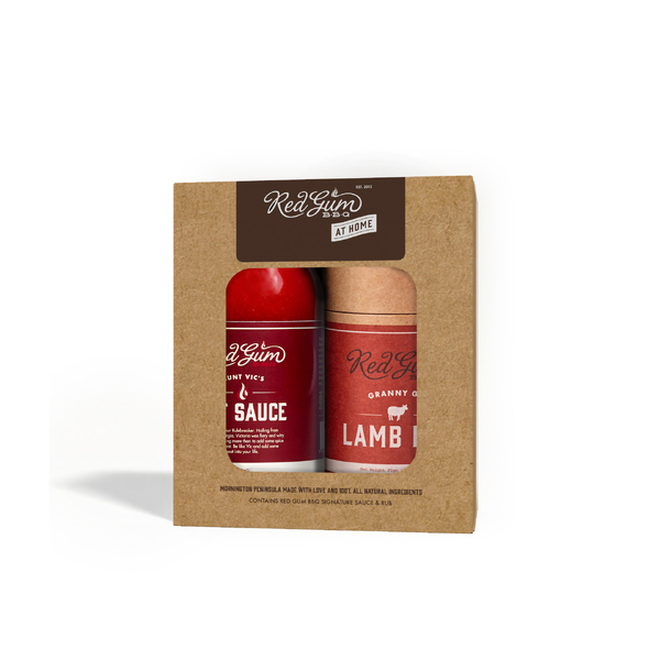 Red Gum BBQ Small Rub / Small Sauce Gift Pack - Hot Sauce + Lamb Rub 350g (8)