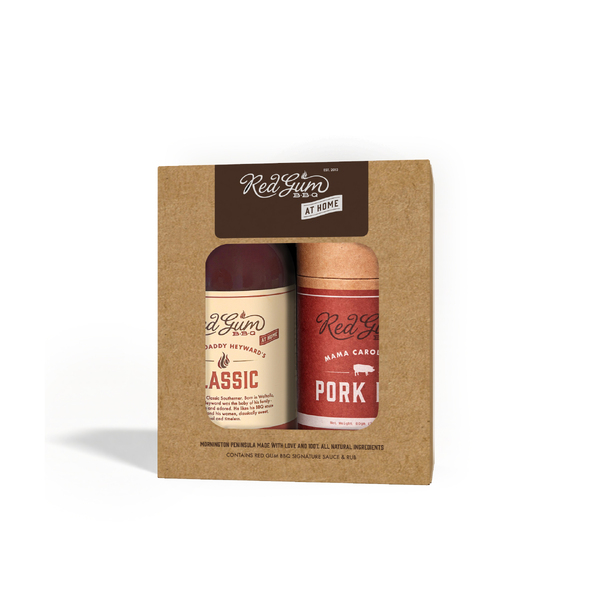 Red Gum BBQ Small Rub / Small Sauce Gift Pack - Classic Sauce + Pork Rub 360g (8)