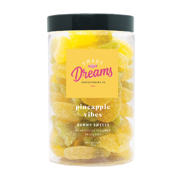 Sweet Dreams Confectionery Co. Gummy Sweets Jar - Pineapple vibes 360g (6)