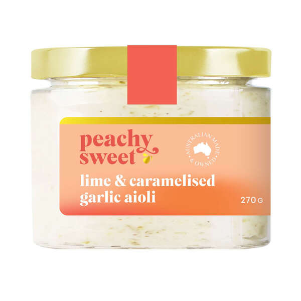 Peachy Sweet Lime & Caramelised Garlic Aioli 270g (6)