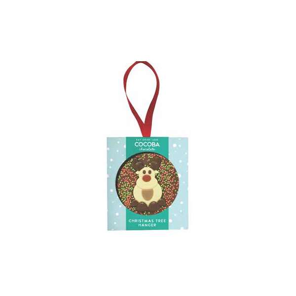 Cocoba Chirstmas Reindeer Milk Chocolate Tree Hanger 50g (12)