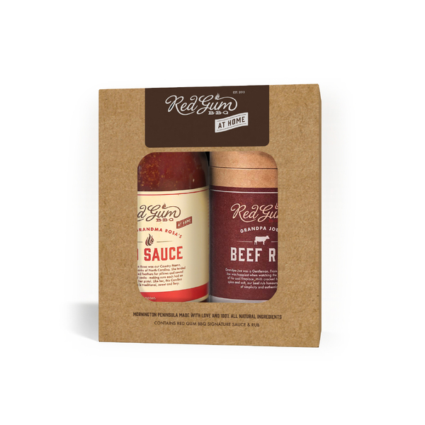 Red Gum BBQ Large Rub / Large Sauce Gift Pack - Red Sauce + Beef Rub 750g (8)